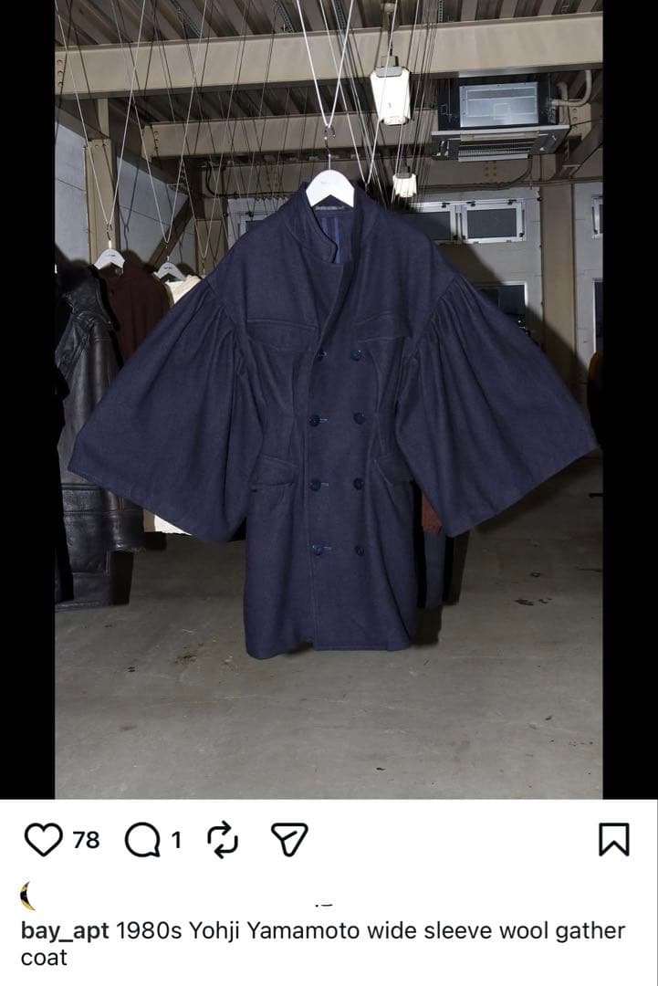 ジャケット・アウター Yohji Yamamoto wool gather coat