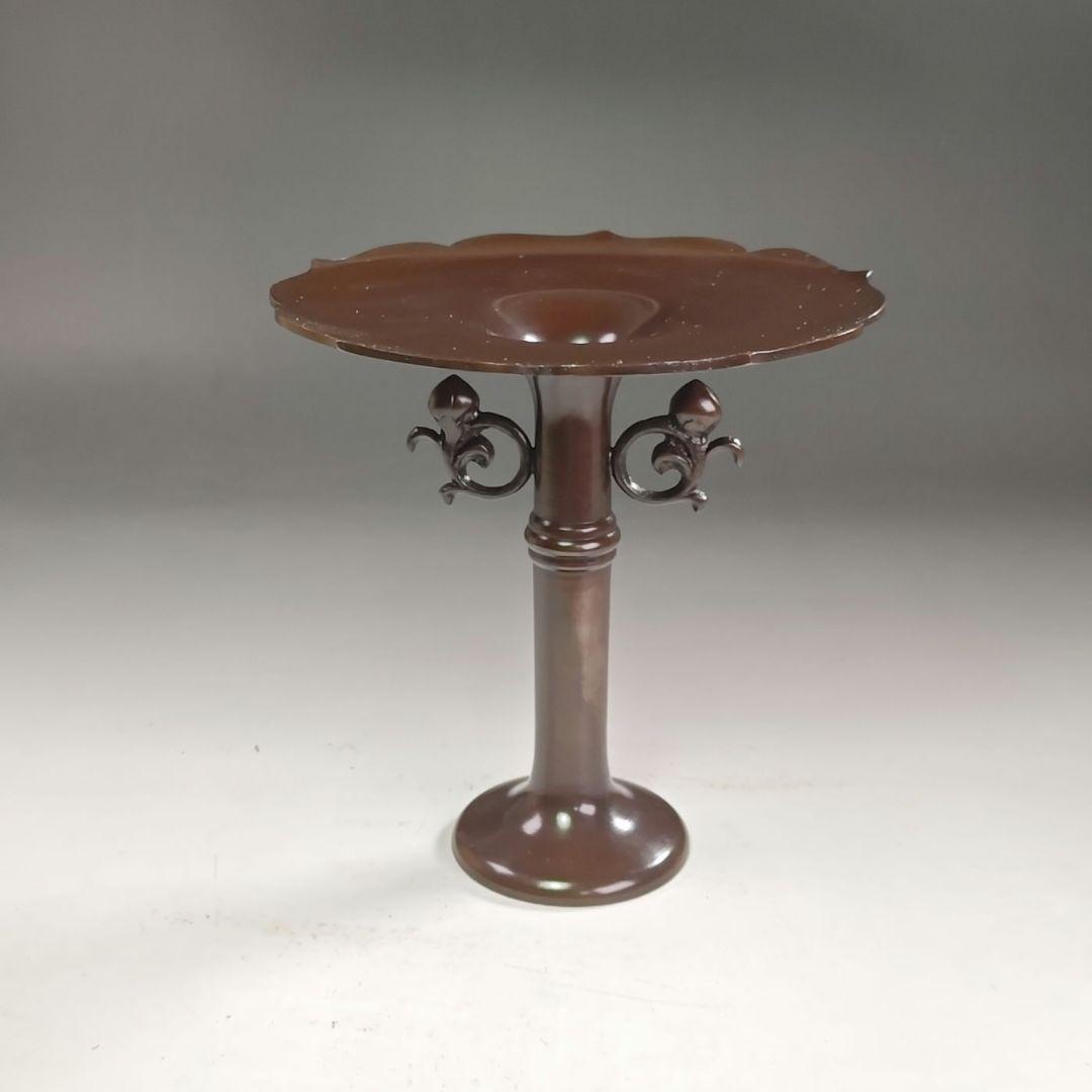 ウ242 花器『金森祥栄』『鋳銅　桔梗形　一文字　花入　花瓶　共箱』茶道具