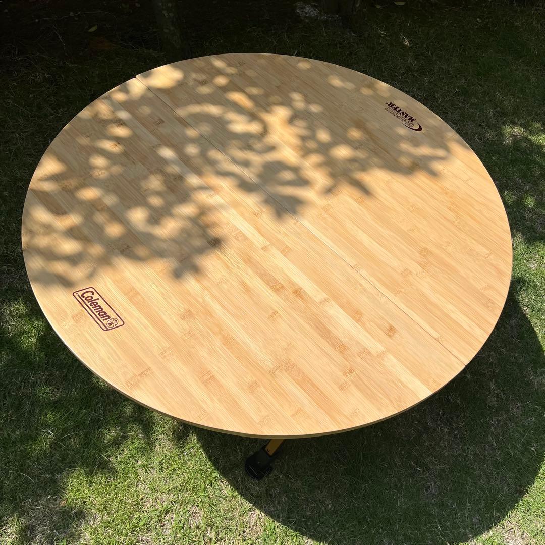 コールマン　コンフォートマスター　バンブーオーバルテーブル85