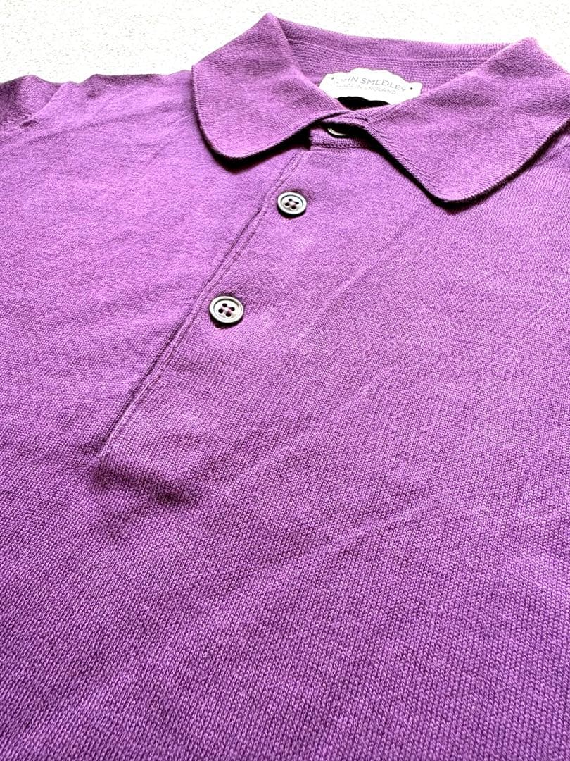 【未使用に近い】JOHN SMEDLEY ジョンスメドレー コットン ポロシャツ