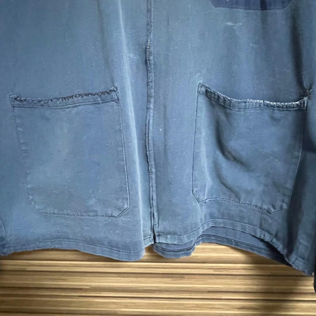 スーベニアジャケット　龍×鷹　刺繍　ブルー