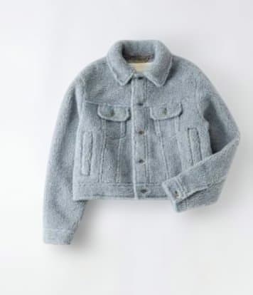 よ*し様 ジャケット　コート　ジェーンマープル　ボア　ライトグレー