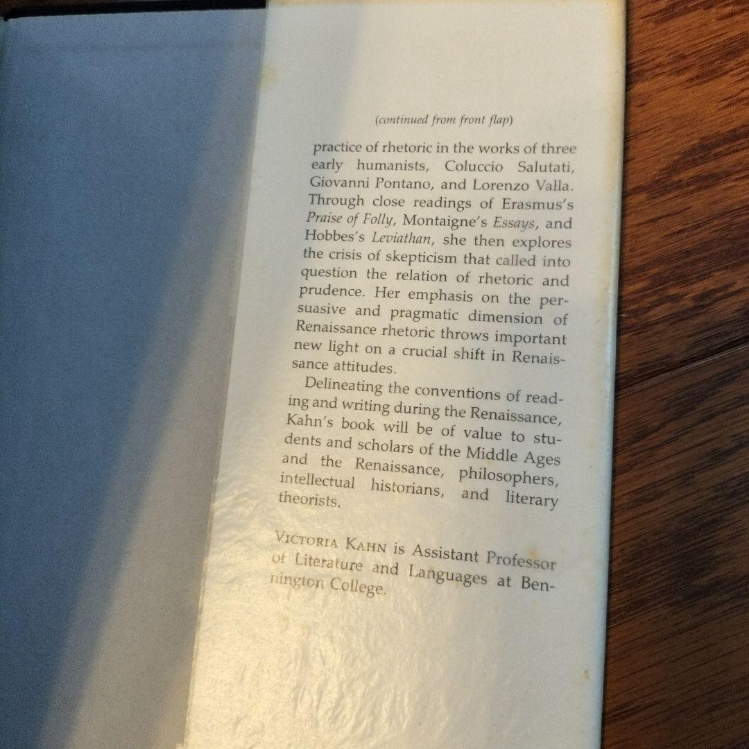 洋書 Rhetoric, Prudence, and Skepticism in th