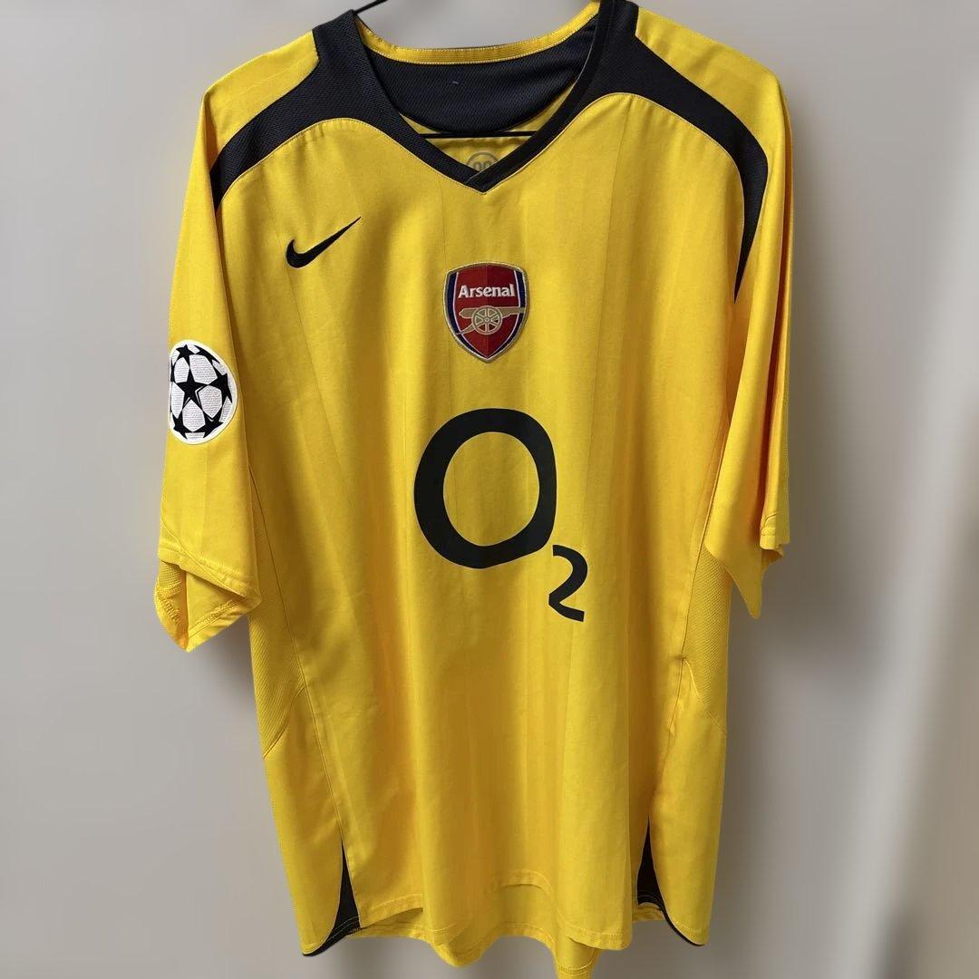 【正規品】アーセナル 05/06 ティエリアンリ アウェイユニ CL仕様