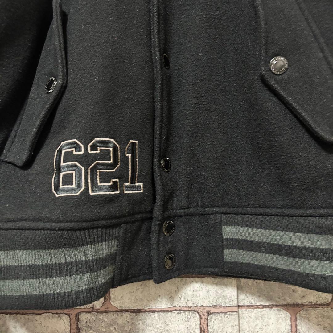 【激レア】LEFLAH レフラー スタジャン L 刺繍 本革　ブラック