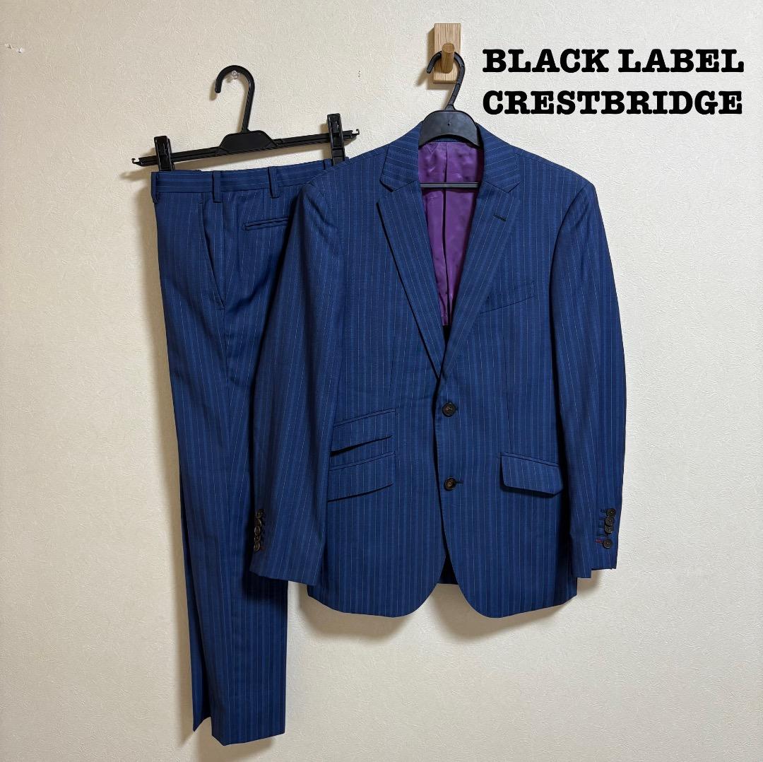 BLACK LABEL CRESTBRIDGE スーツ ストライプ 背抜き