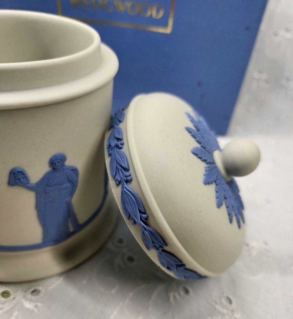 レア✨ウェッジウッド ジャスパー キャニスター ホワイト 茶葉 紅茶入れ ボトル