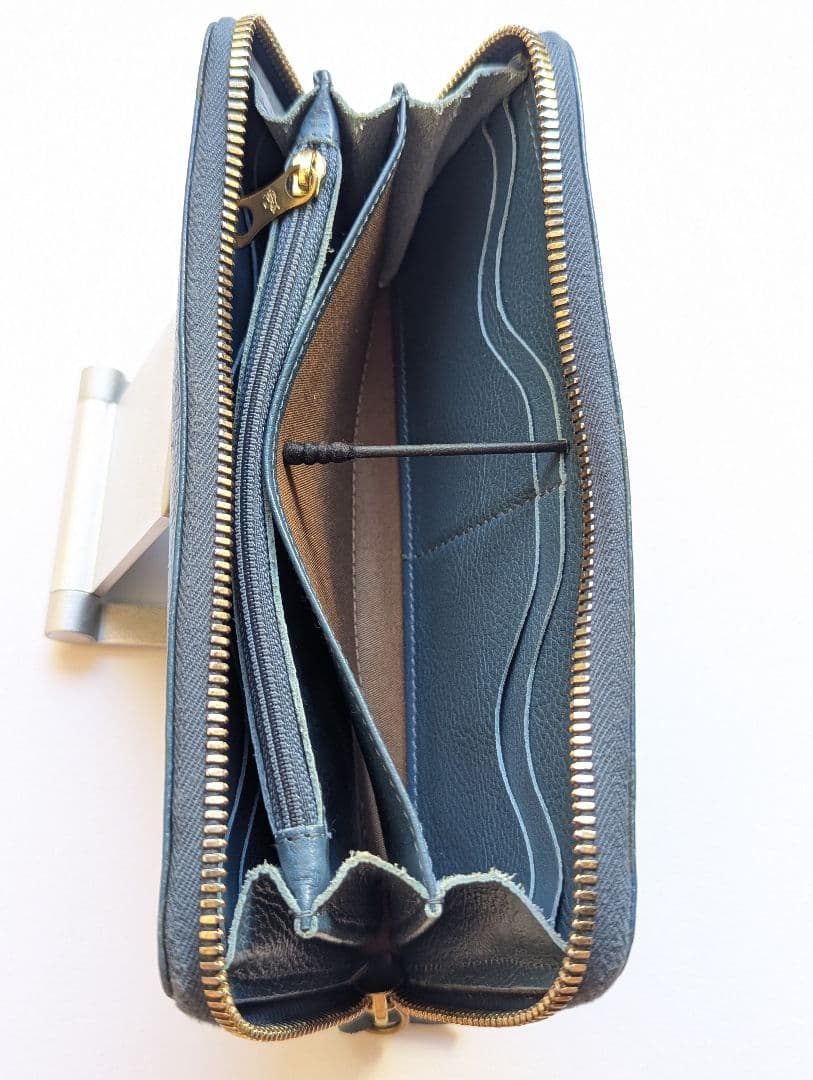 イルビゾンテ【限定色デニムブルー】ラウンドジップロングウォレット 希少 男女兼用
