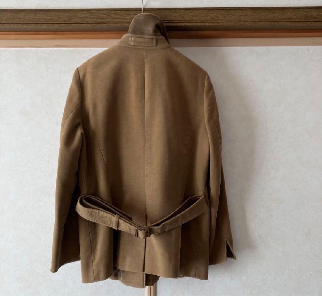 ベージュ バーバリーコート ボタン付き