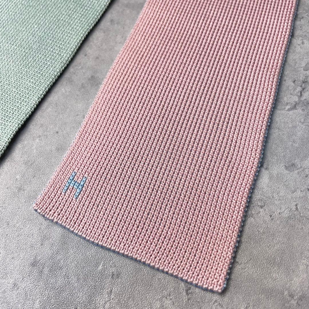 美品 HERMES エルメス キャトルタン 4way ニットタイ ネクタイ