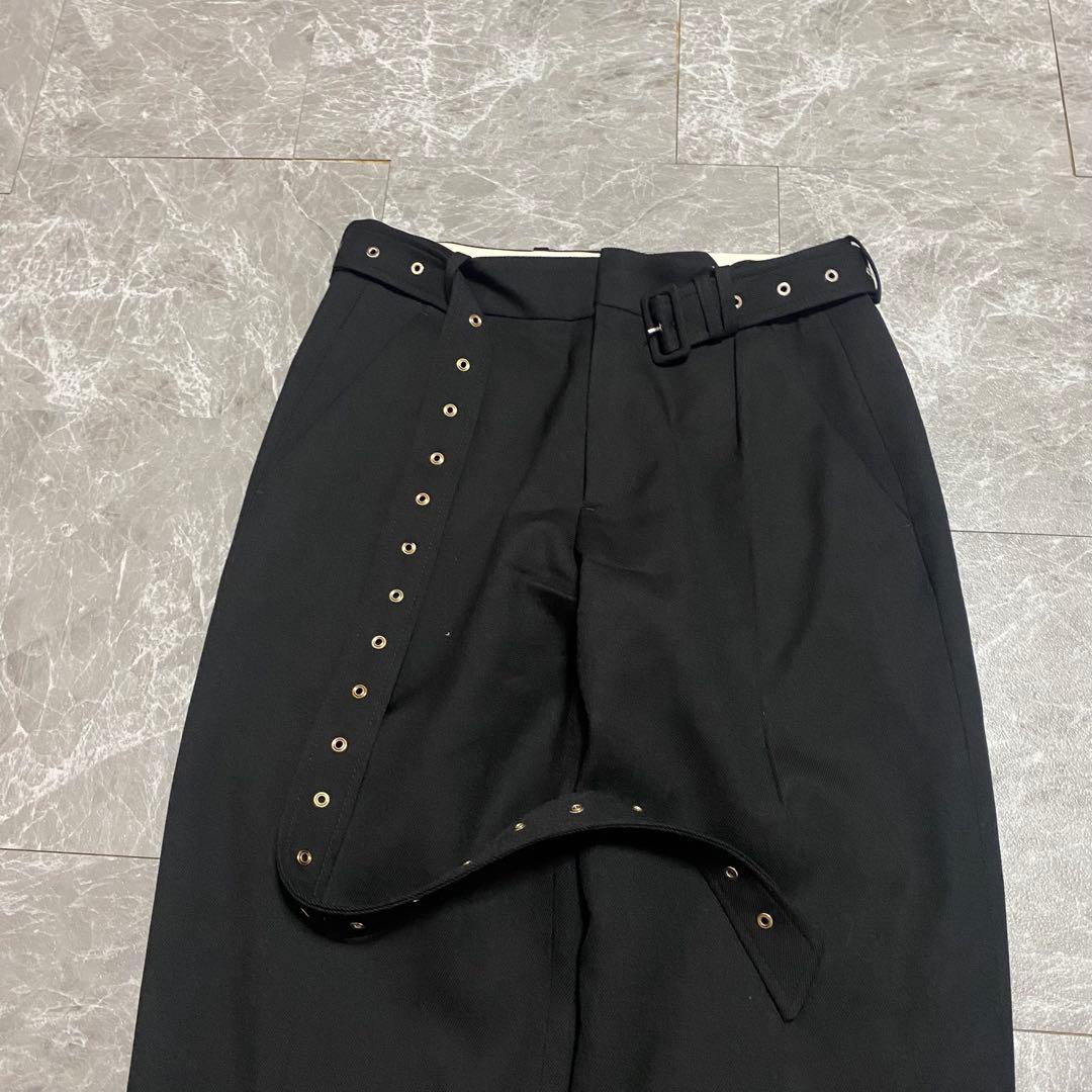 ✨試着のみ✨  × rokh ベルテッドパンツ 46 ブラック 限定品 黒
