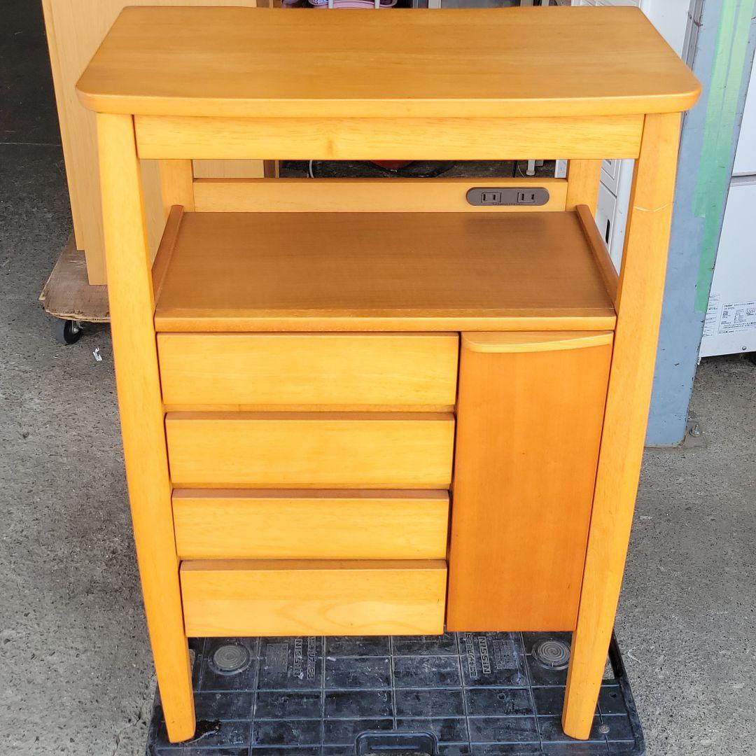 maruni マルニ木工 電話台 FAX台 キャビネット 収納付き 幅61cm