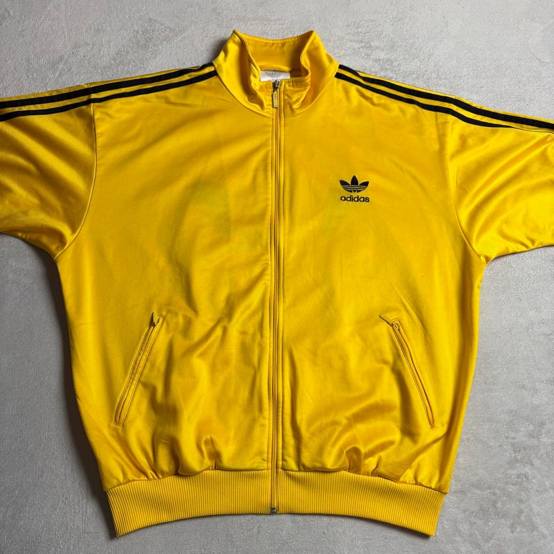 90s adidas トラックジャケット　デカトレフォイル刺繍　両面刺繍　希少