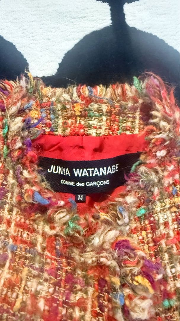◆初期ツィード極美品◆ジュンヤワタナベ コムデギャルソン/ノーカラージャケット◆