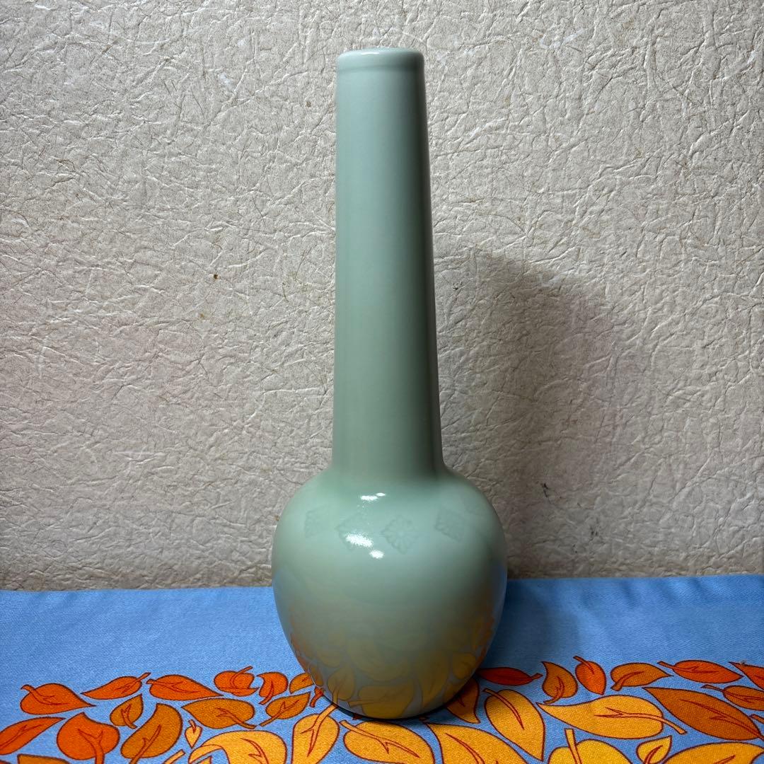 京焼　竹泉造　花入 花瓶　共箱　共布　美品