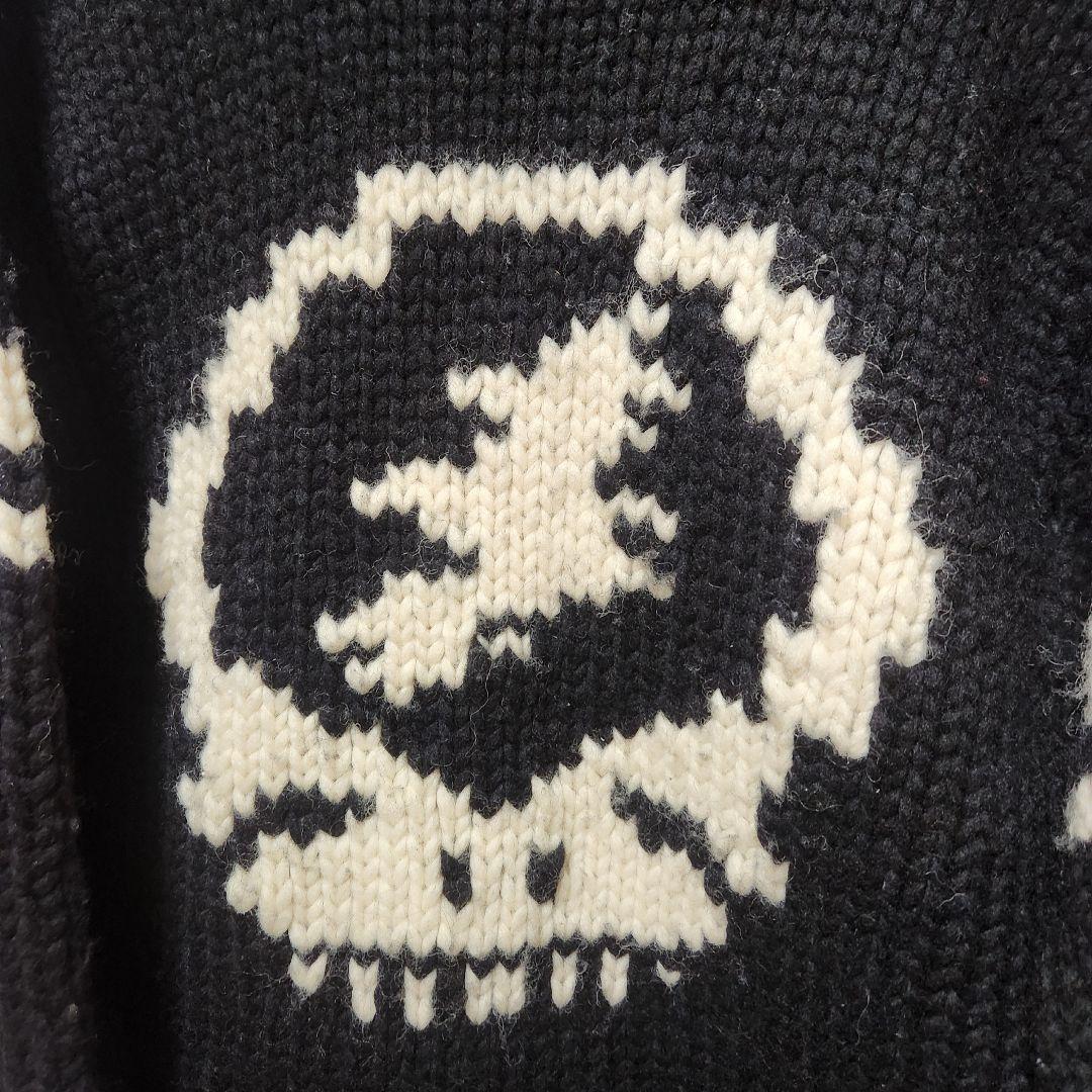 LONGHOUSE カウチンセーター　スカル　ドクロ　ヴィンテージ　カナダ　古着