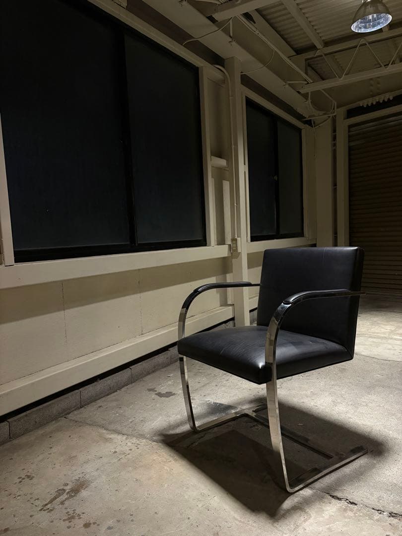 ①正規品knoll ミースファンデルローエ　ブルーノチェア 本革 Bauhaus