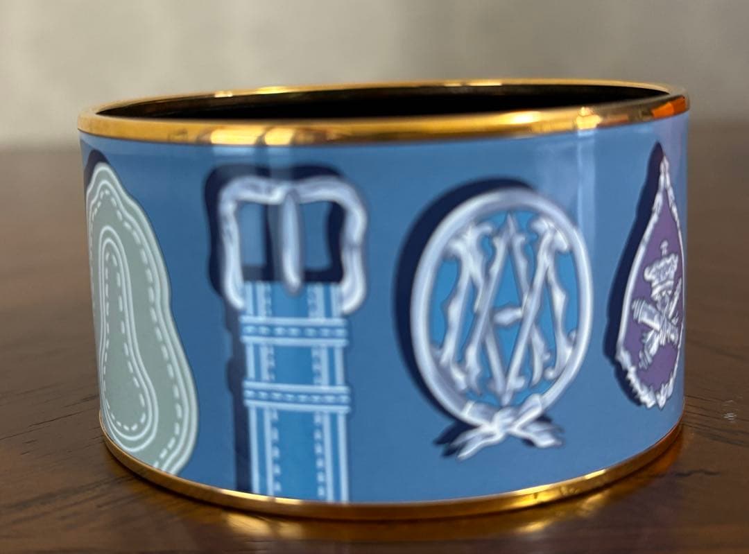 エルメス HERMES バングル　エマイユTGM ベルト柄 ブレスレット七宝焼