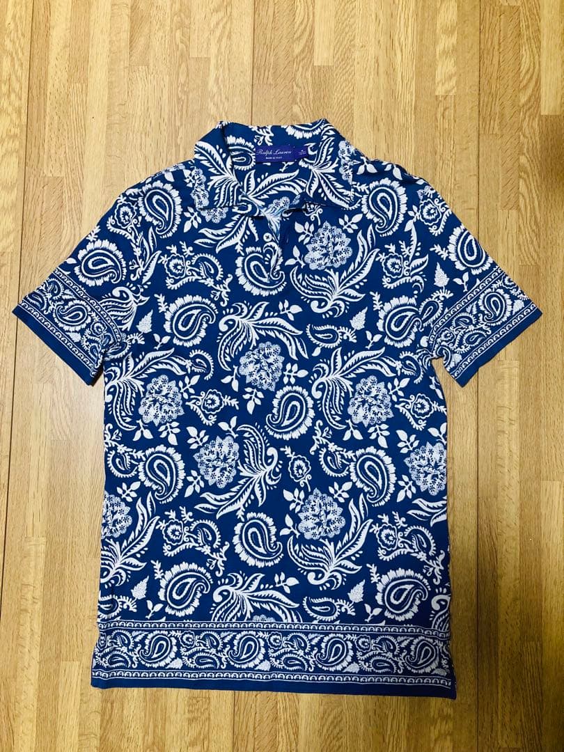 【希少】Ralph Lauren イタリア製ペイズリー柄ポロシャツ