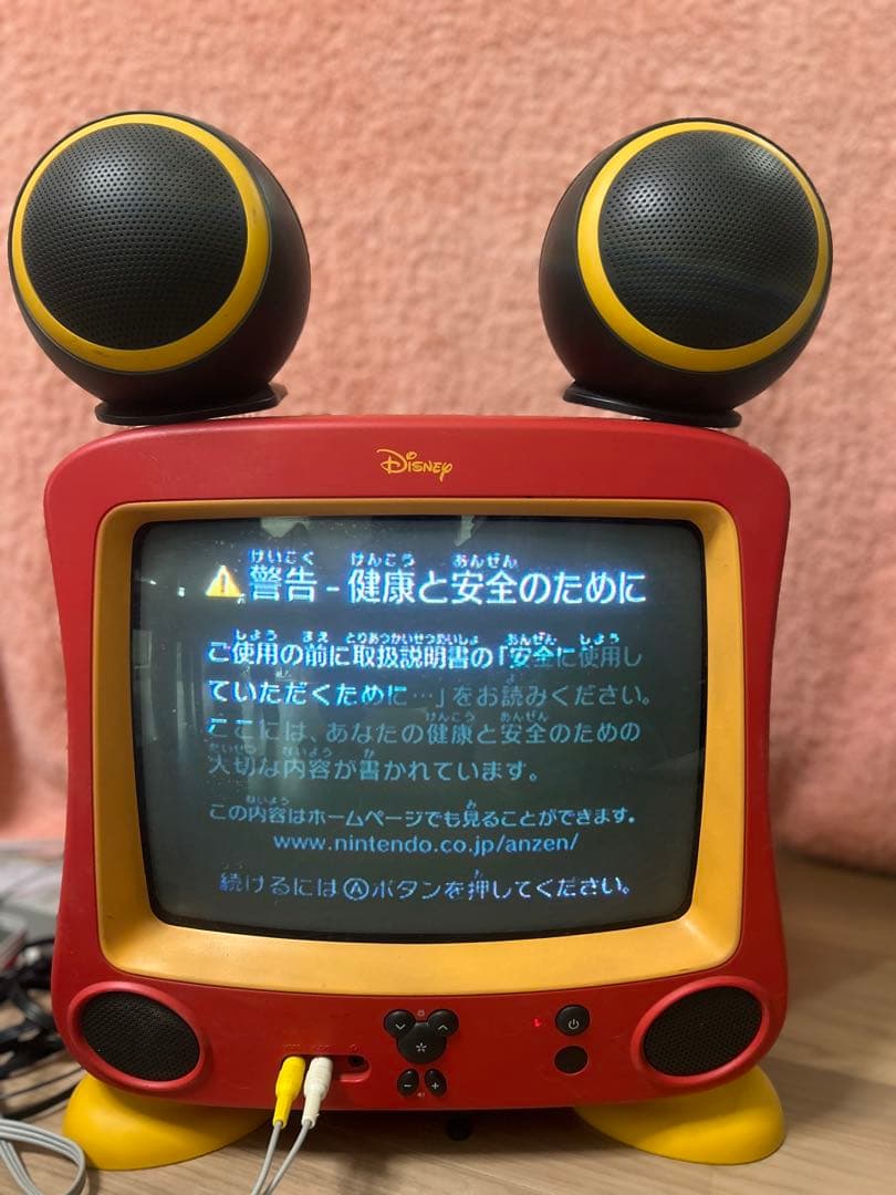 Disney STV-1400J-2 赤いブラウン管テレビ