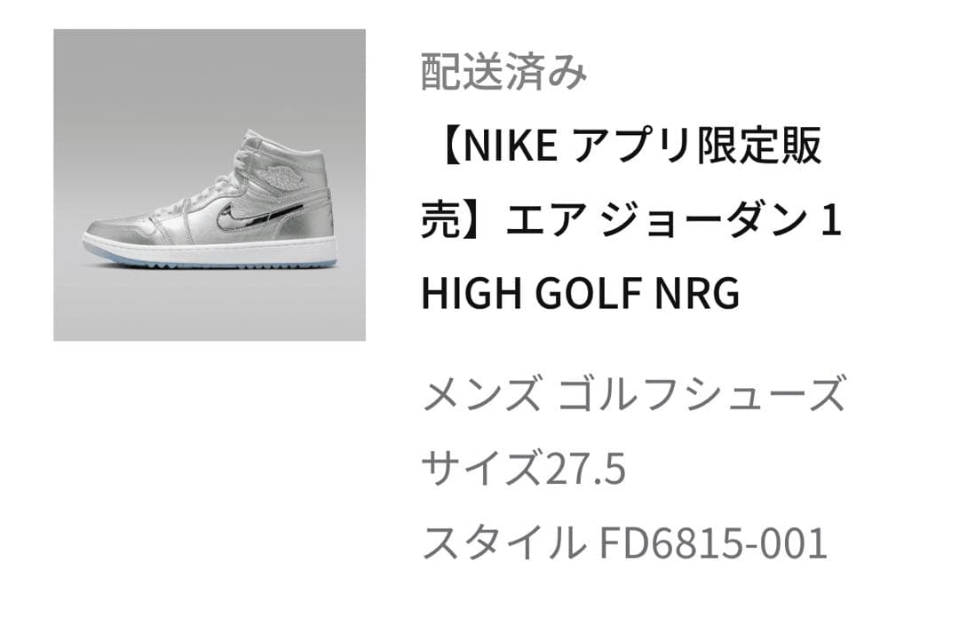 シューズ(男性用) NIKE AIR JORDAN 1 HIGH G NRG