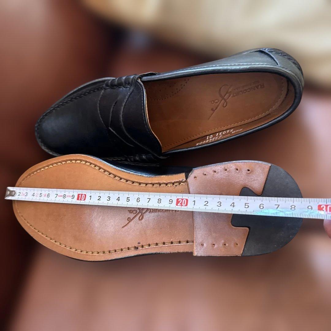 ランコート　ピンチペニーローファーBLACKカーフ　size 8hD 新品未使用