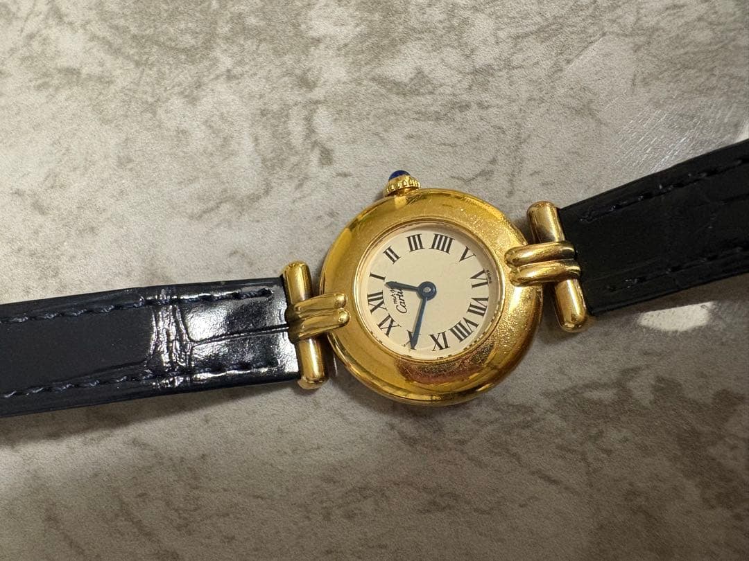 カルティエ ブラック クォーツ 腕時計