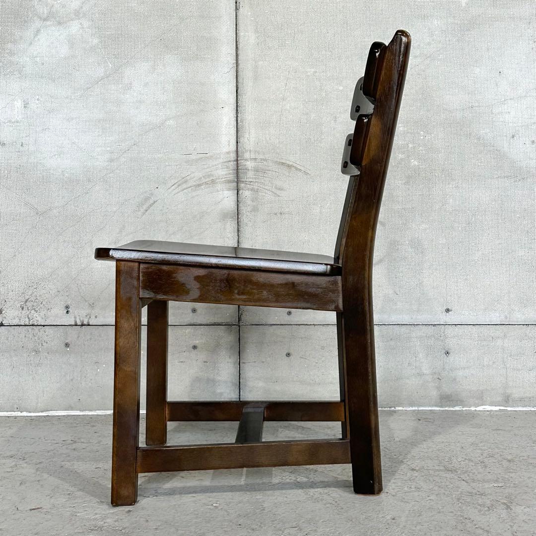 ★80s★ カリモク RUSTIC ダイニングチェア ルスティック 木製チェア