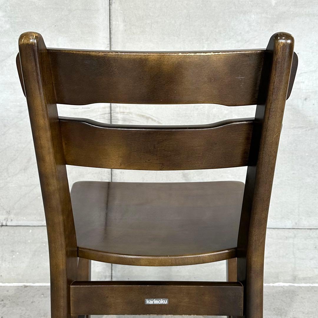 ★80s★ カリモク RUSTIC ダイニングチェア ルスティック 木製チェア