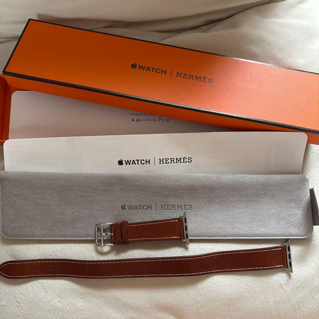 美品 レザーベルト HERMES AppleWatch アップルウォッチ ベルト