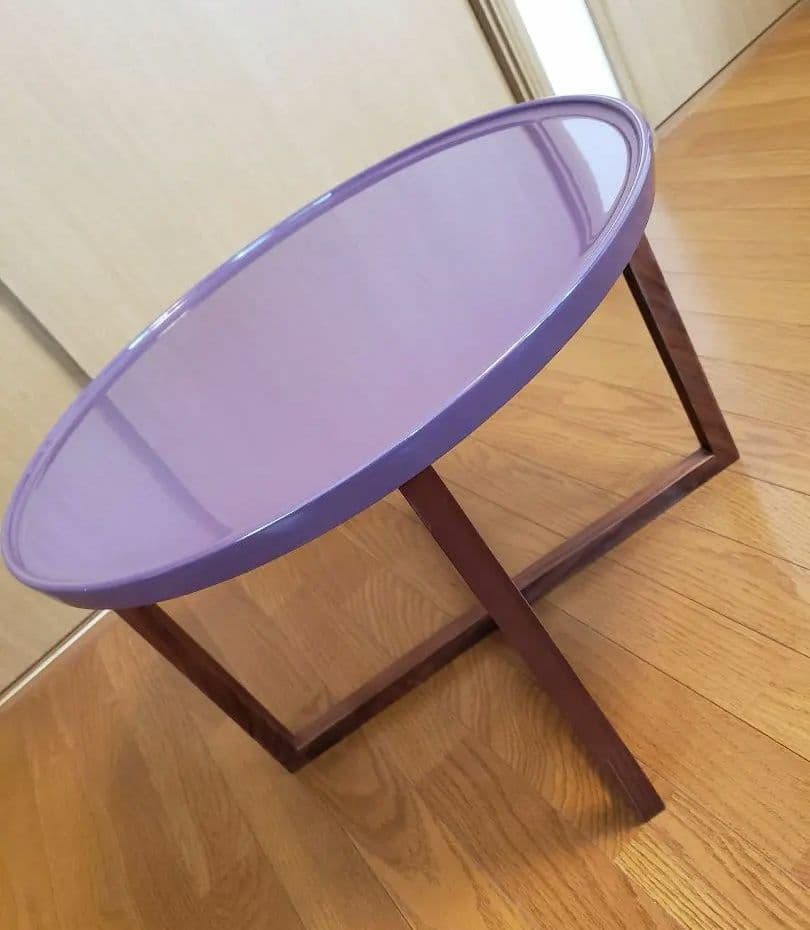 mino※楕円形サイドテーブル　北欧　モダン　ウォールナット脚