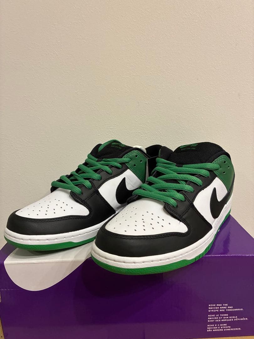 スケートボード Nike SB Dunk Low Black and Classic Green