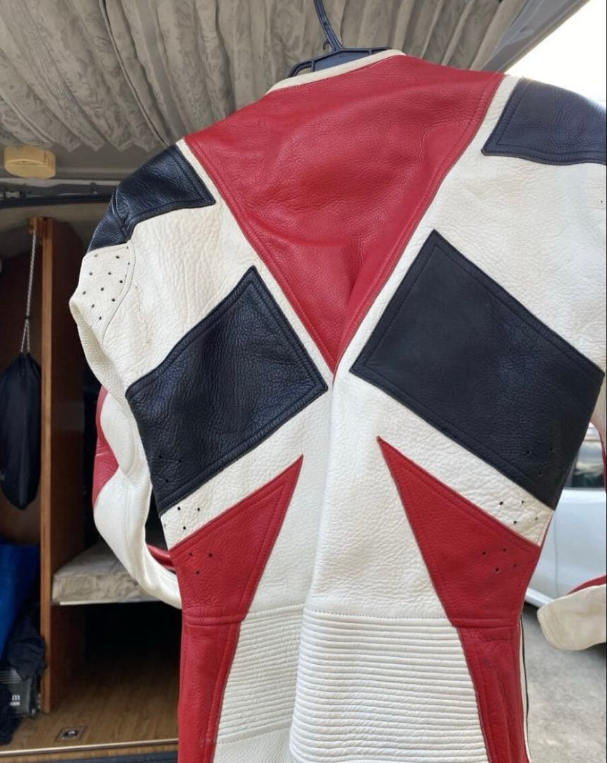 レーシングスーツ　バイク　革ツナギ　 L サイズF-ONE