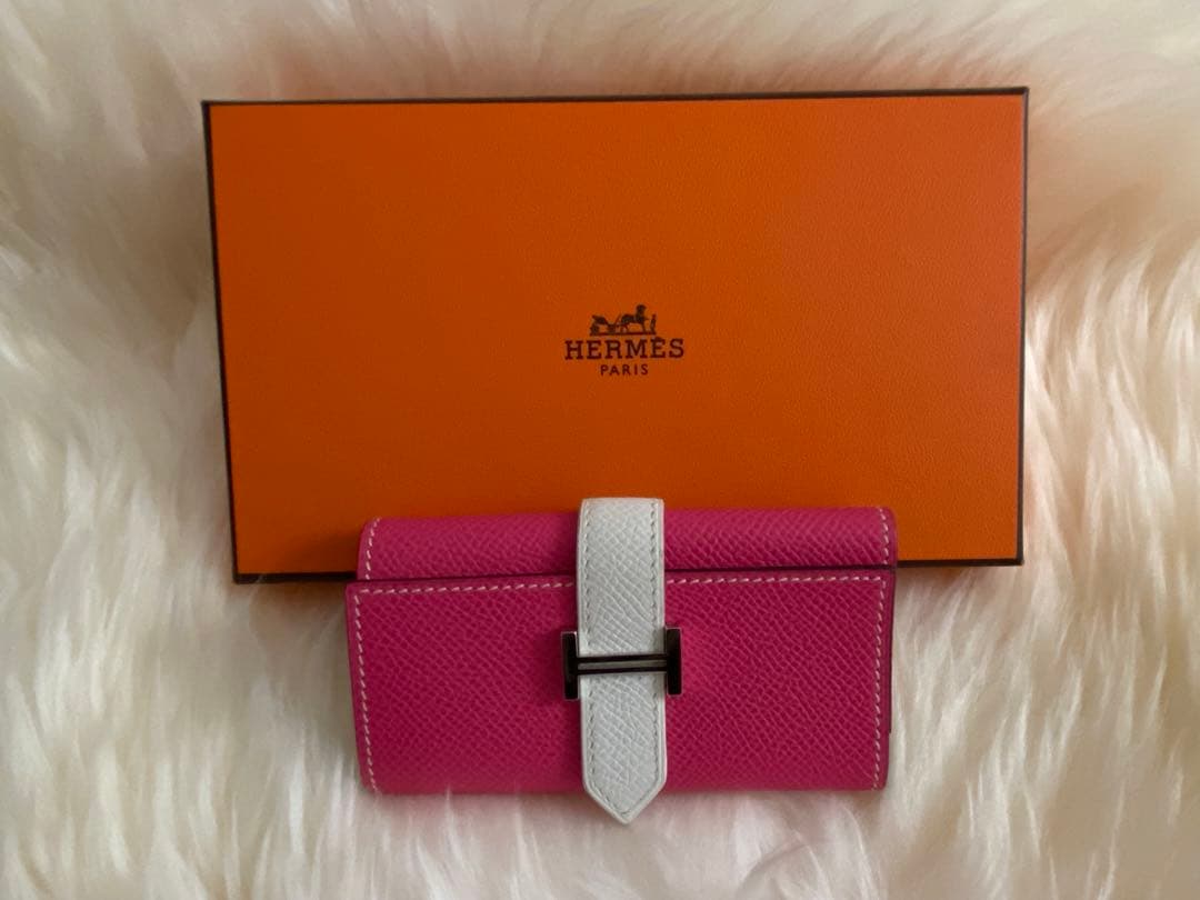 HERMES エルメス キャンディピンク バイカラー ベアンキーケース4連