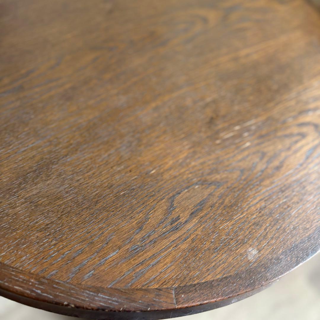 オーク材　ラウンドコーヒーテーブル