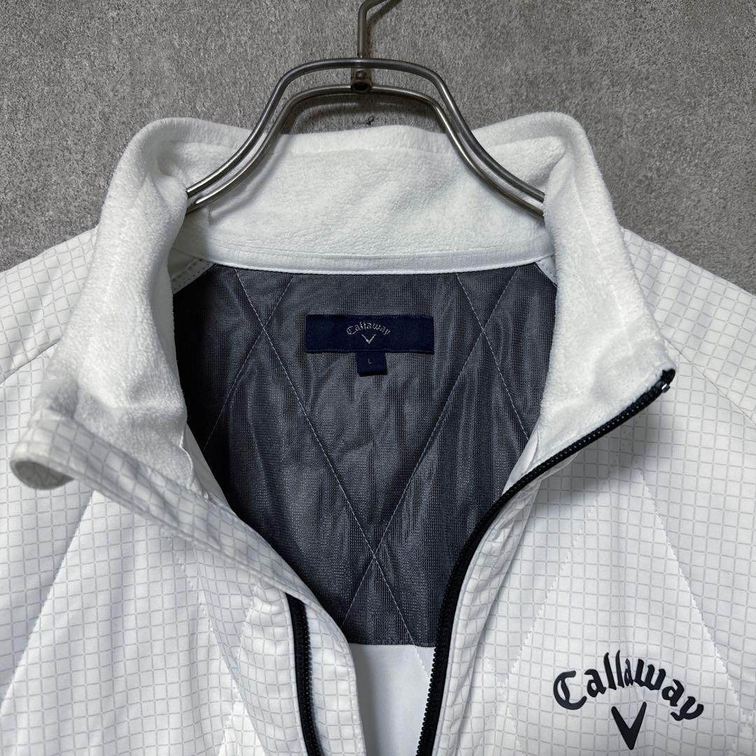 Callaway キャロウェイ 中わた フルジップ ジャケット ホワイト L