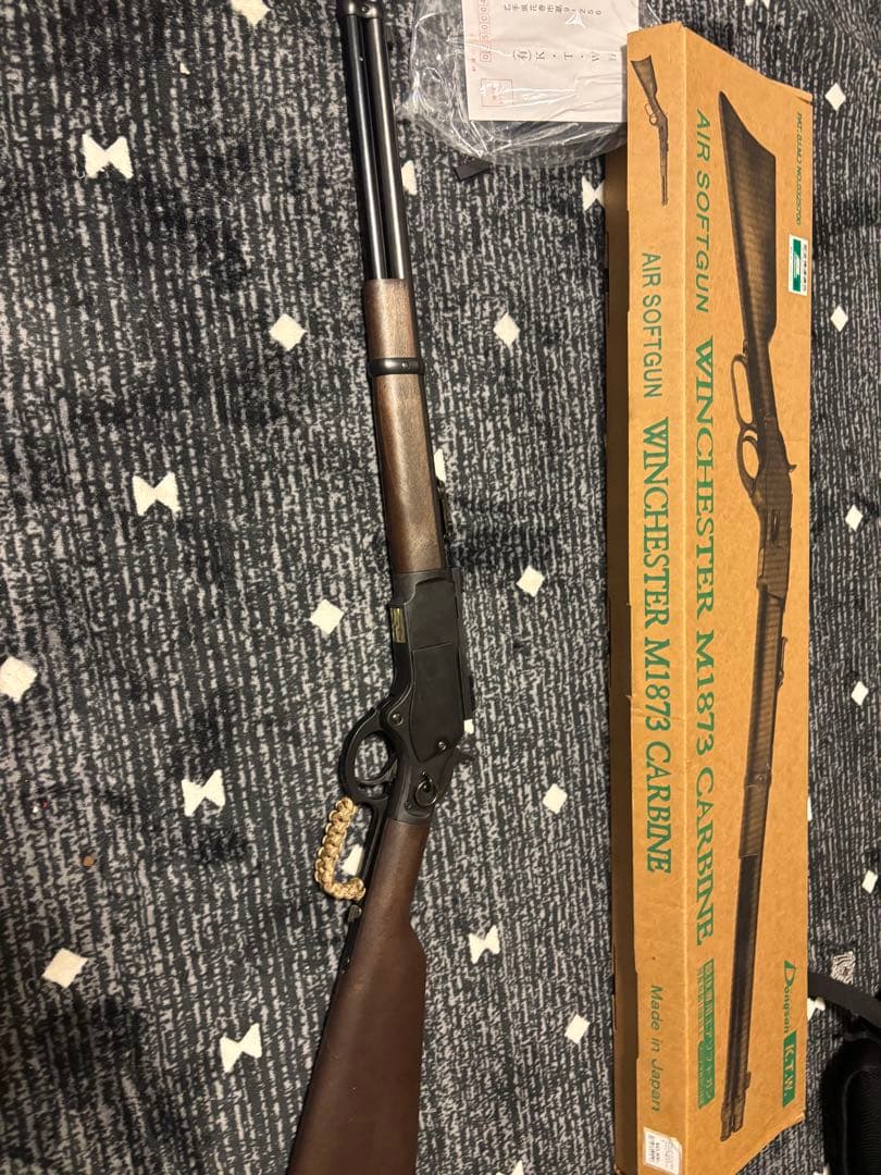 KTWウィンチェスター M1873 カービンフェイクウッド20mmレール付き