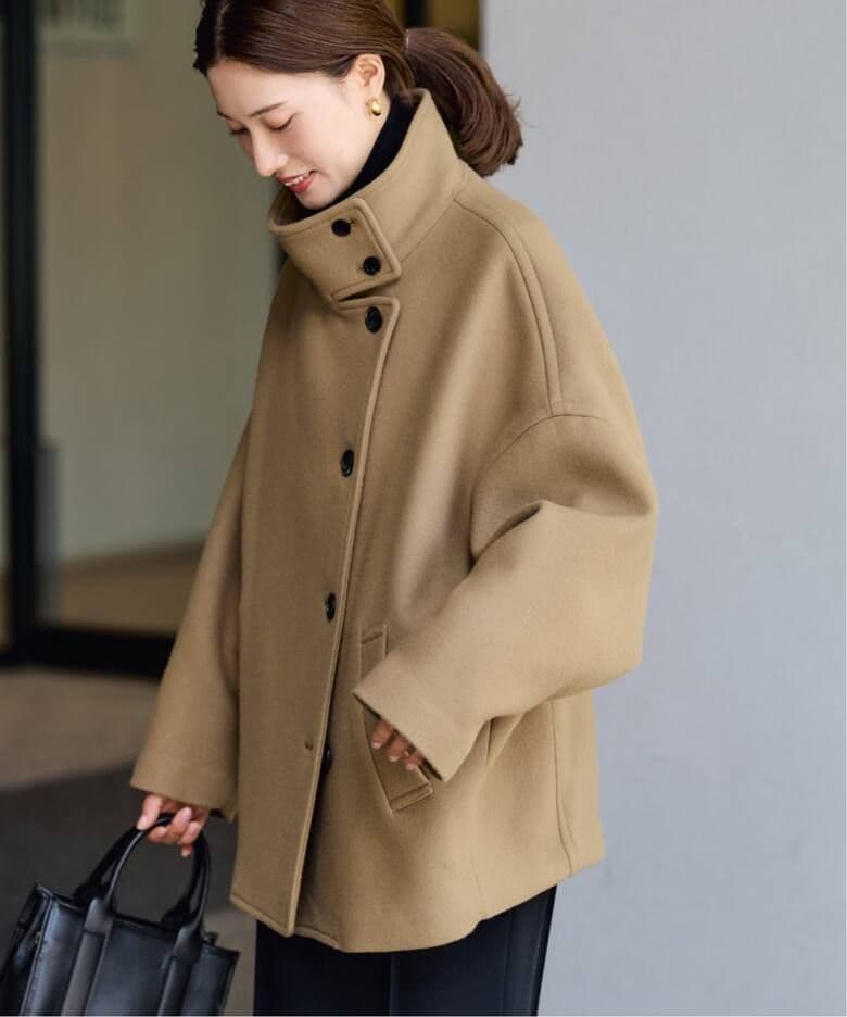 FRAMeWORKメルトンコクーンコート2【美品】キャメル36