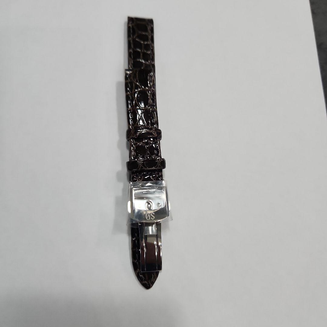 グランドセイコーSTGF289　ブラウンレザー 時計ベルト シルバーバックル