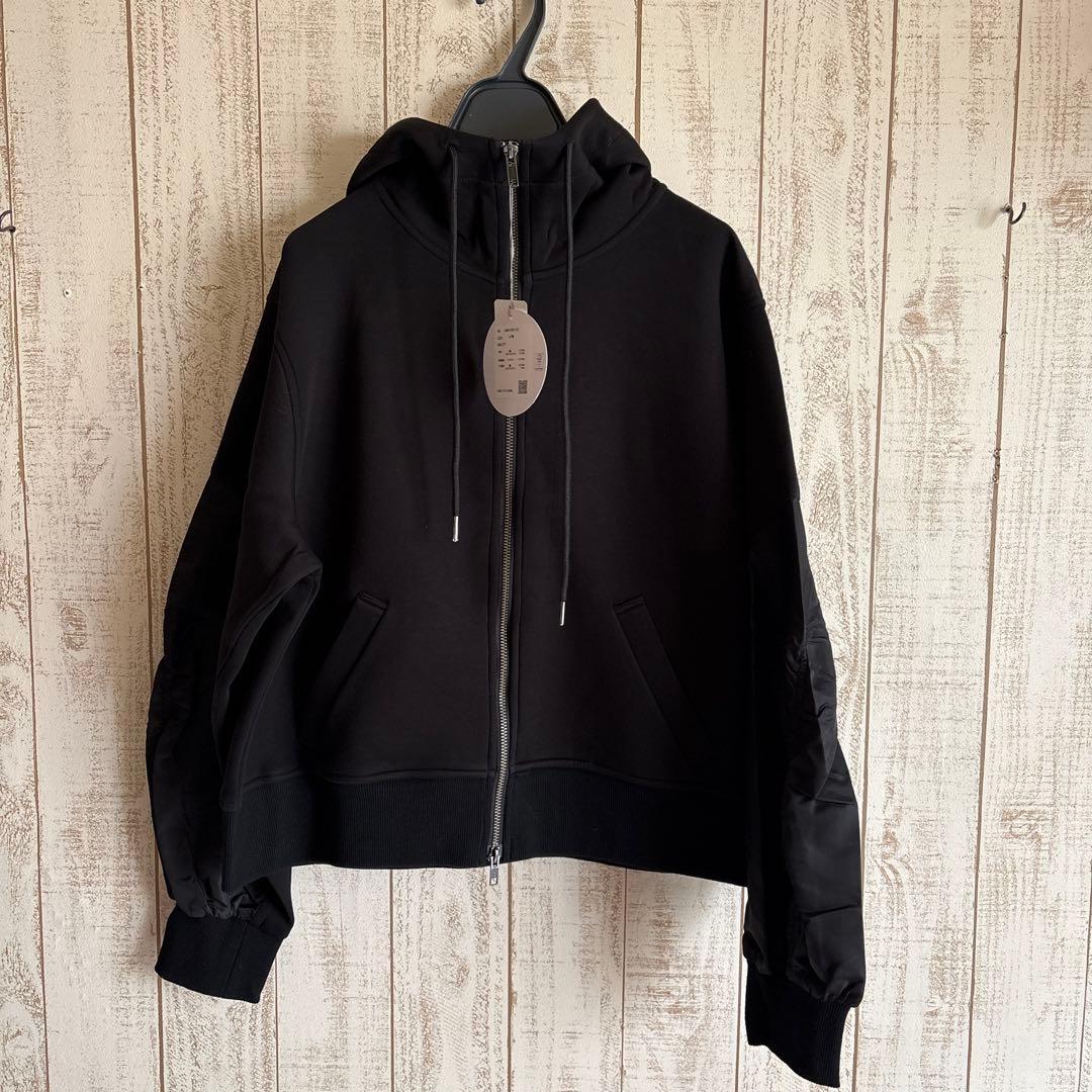 新品　ラシュッド　定価¥1万9000円　ギャザースリーブジップアップパーカー