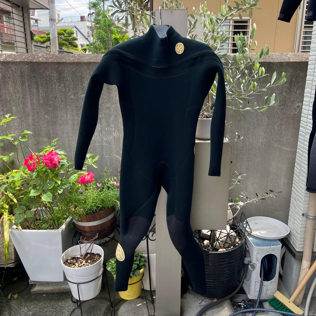RASH ブラック チェストジップジャージフルスーツ　2.5ミリ裏起毛