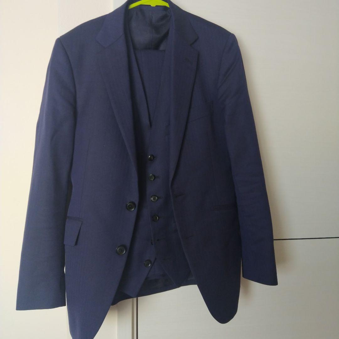 定価7万　FABRIC TOKYO　3ピース スーツ　ウール100％ ネイビー