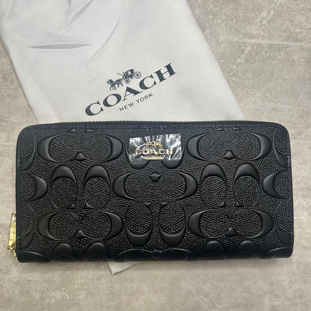 新品 未使用✨COACH ブラック レザー 長財布