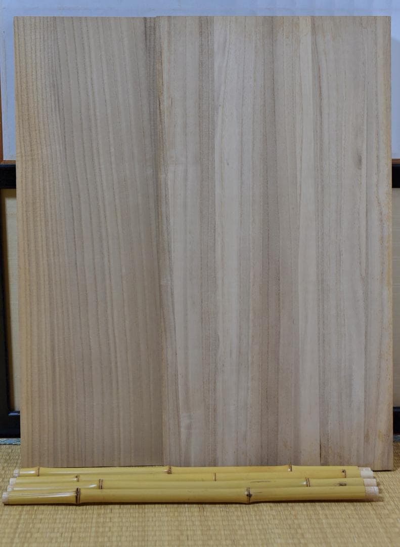 竹台子、組立式【極上品】飾り棚お茶道具／共箱