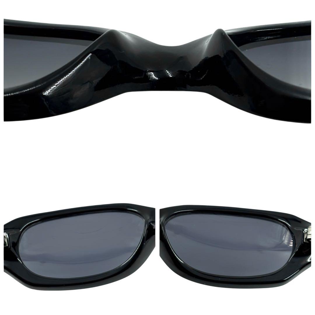 ヴェルサーチ サングラス グレカ模様 ブラック シルバー金具 y2k 00s