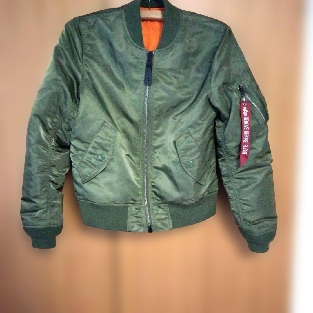 【美品】ALPHA MA-1 フライトジャケット オリーブグリーン リバーシブル