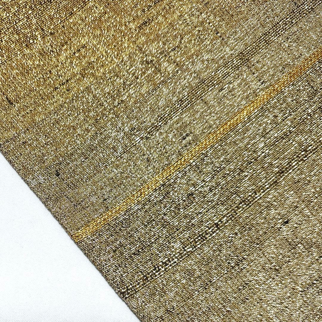 袋帯【桝屋高尾】ねん金綴錦 西陣織 正絹 全通柄 段霞紋 着物帯 金銀糸 共箱付