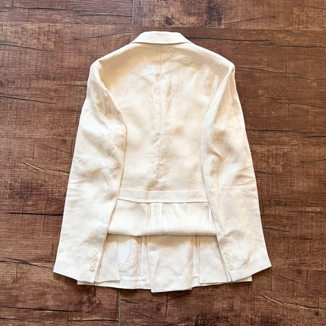 <美品>TAGLIATORE 新ロゴ オフホワイト ダブルジャケット サイズ46