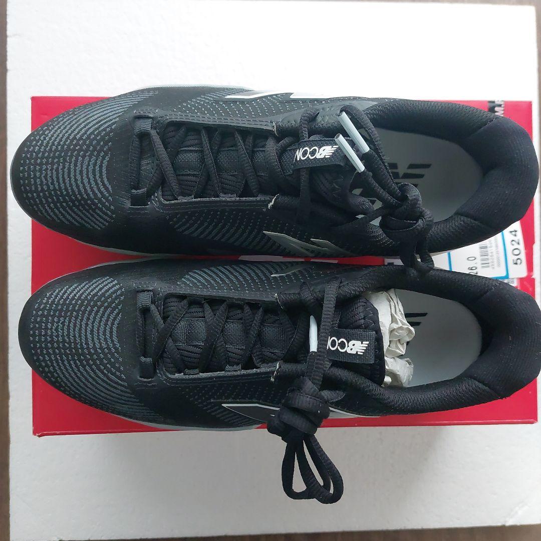 野球スパイク　26cm　黒　ニューバランス　コンポジットCCOMPBK42E