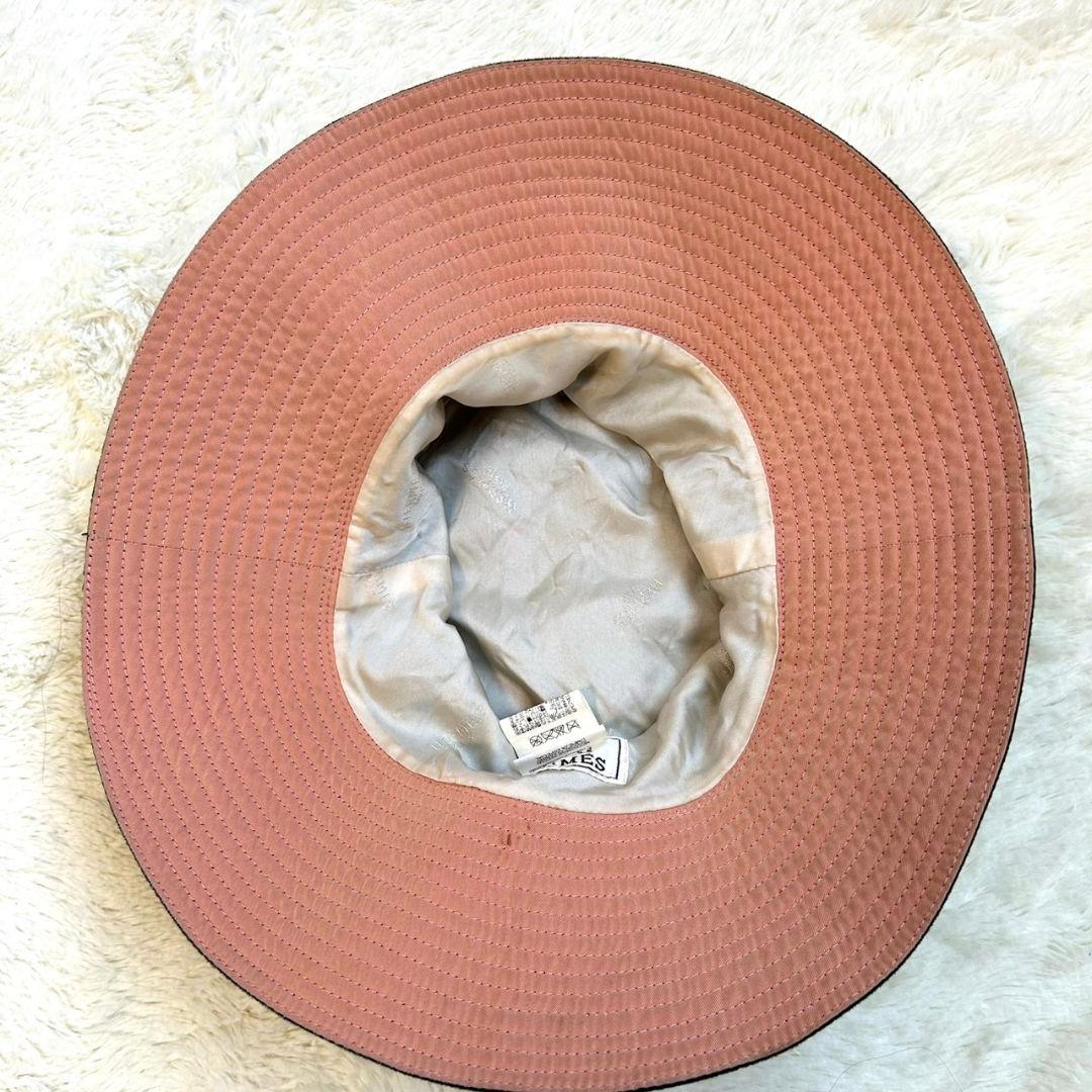 エルメス HERMES 帽子 ハット ロゴ ブラック